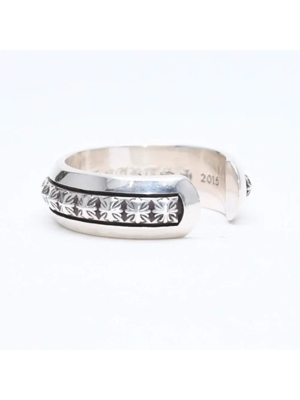 Chrome Hearts CH Plus Pyramid Open Band CH Ring